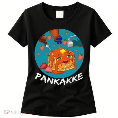 This Pancake REALLY Loves Syrup! Funny Anime Food Pun Women's T-Shirt