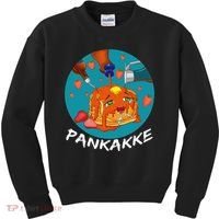 This Pancake REALLY Loves Syrup! Funny Anime Food Pun Kids Sweatshirt thumb 0