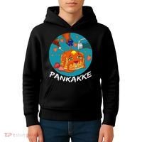This Pancake REALLY Loves Syrup! Funny Anime Food Pun Kids Hoodie thumb 4
