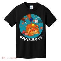 This Pancake REALLY Loves Syrup! Funny Anime Food Pun Kids T-Shirt thumb 0