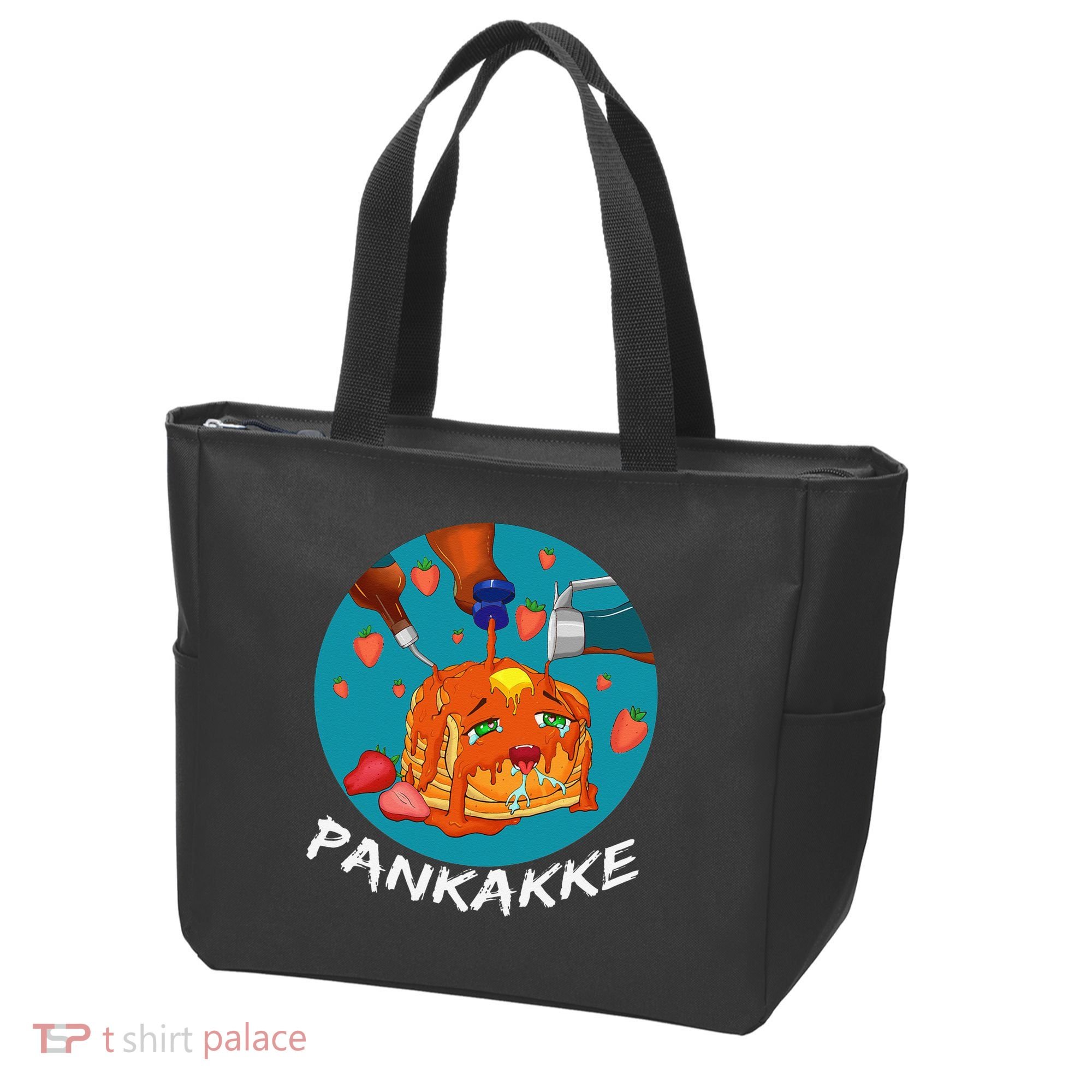 This Pancake REALLY Loves Syrup! Funny Anime Food Pun Tote Bag