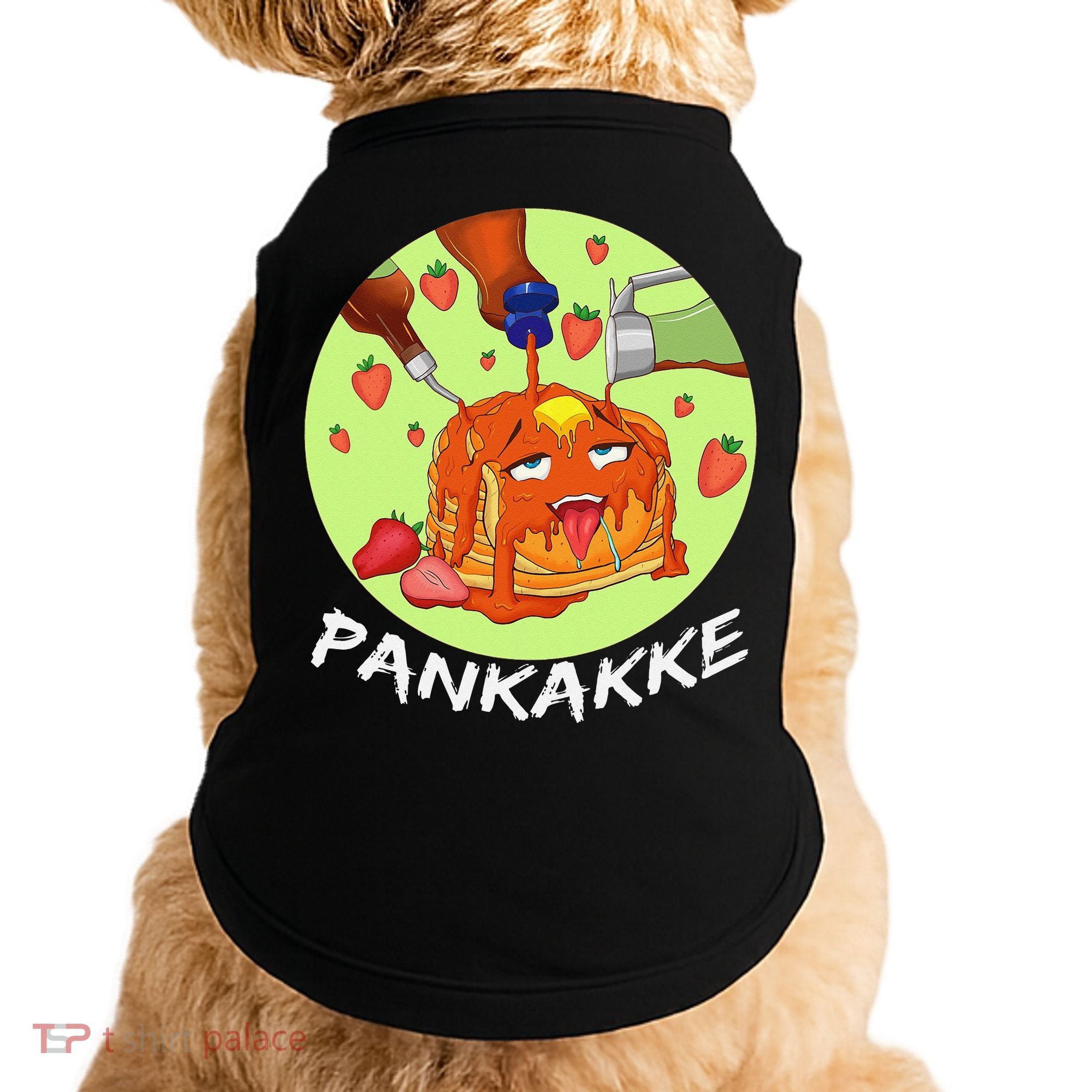 This pancake REALLY loves syrup! Funny anime food pun Doggie Tank