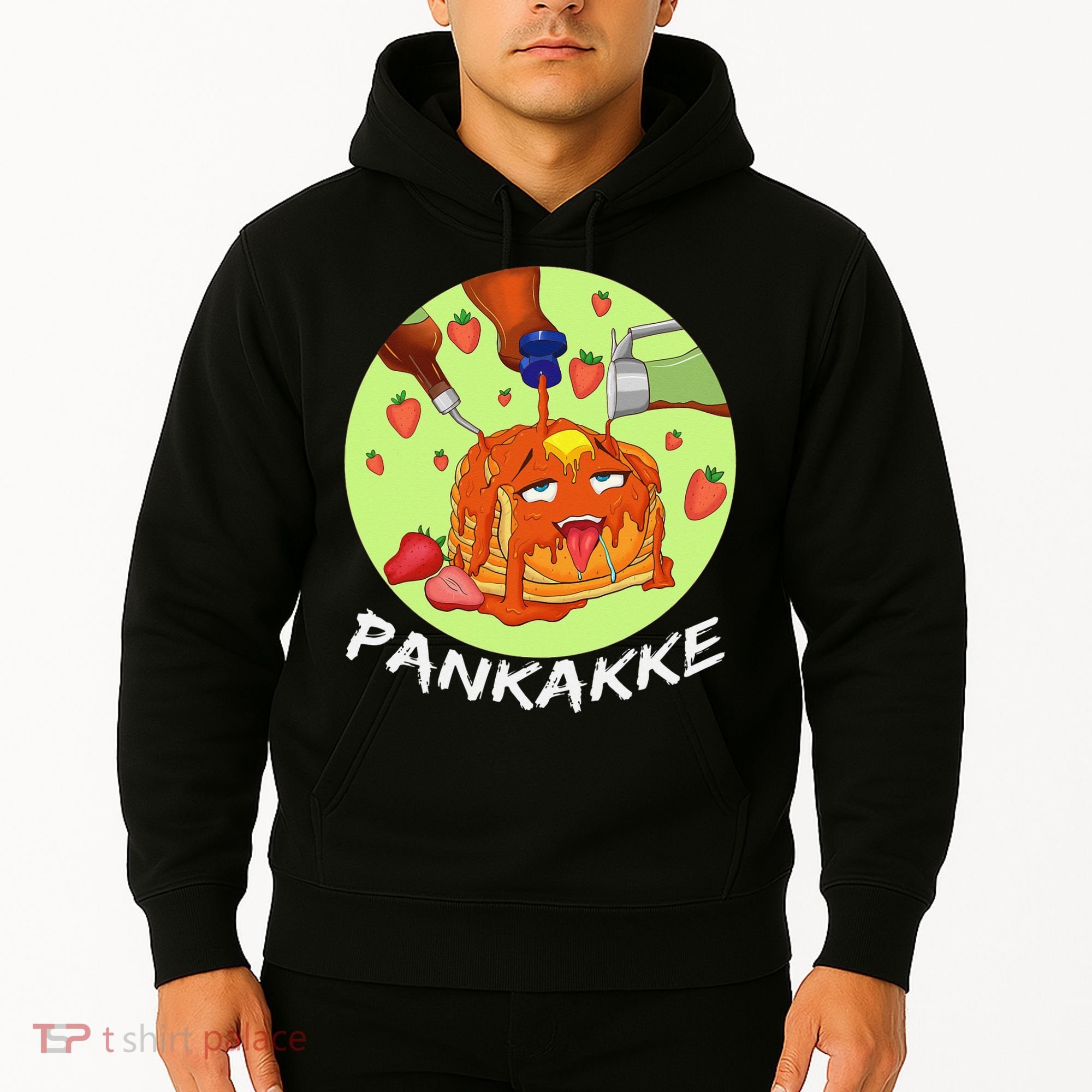 This pancake REALLY loves syrup! Funny anime food pun Hoodie