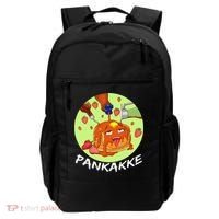 This pancake REALLY loves syrup! Funny anime food pun Backpack thumb 0