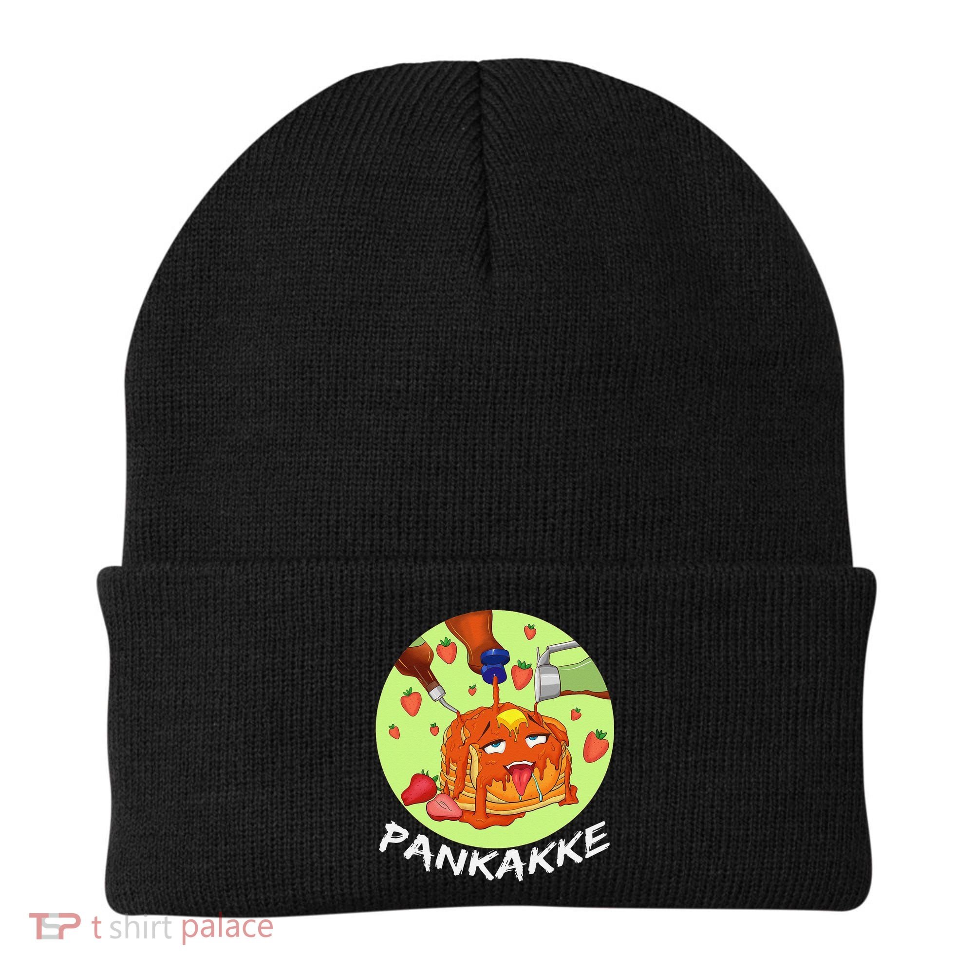 This pancake REALLY loves syrup! Funny anime food pun Beanie