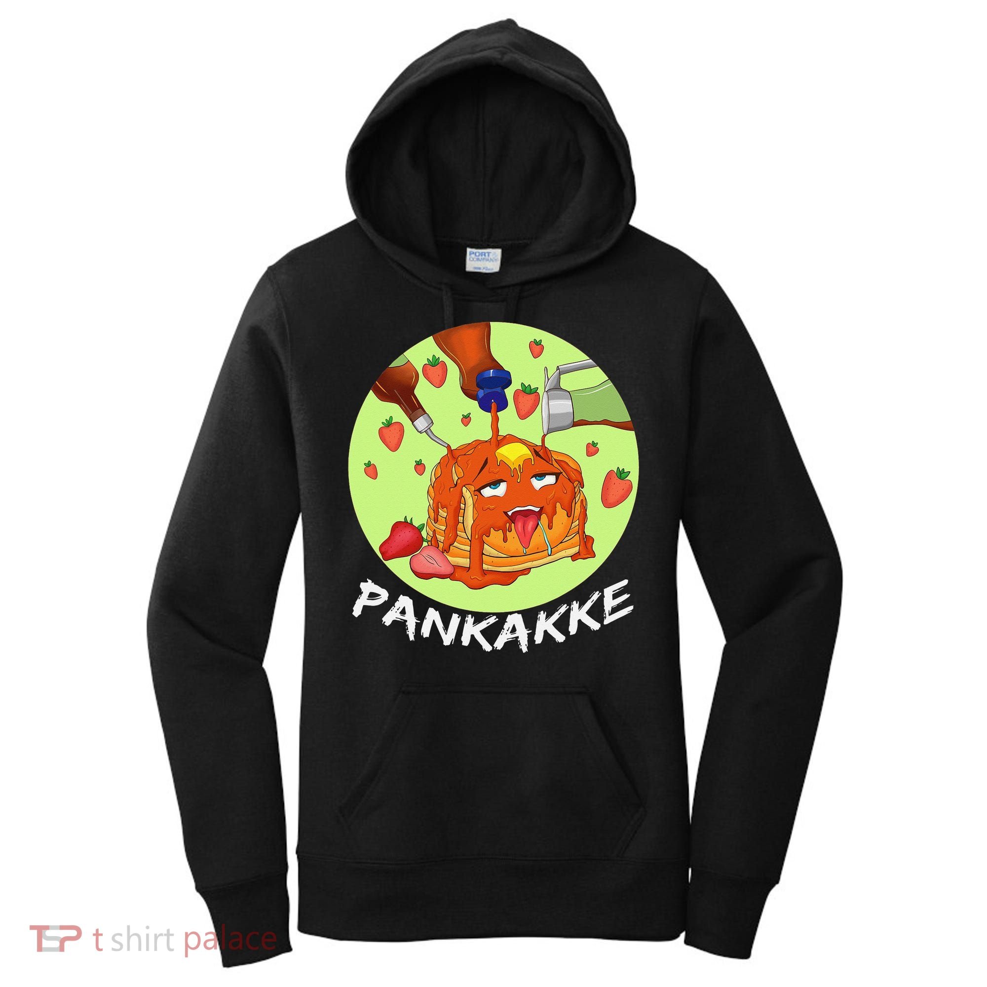 This pancake REALLY loves syrup! Funny anime food pun Women's Hoodie