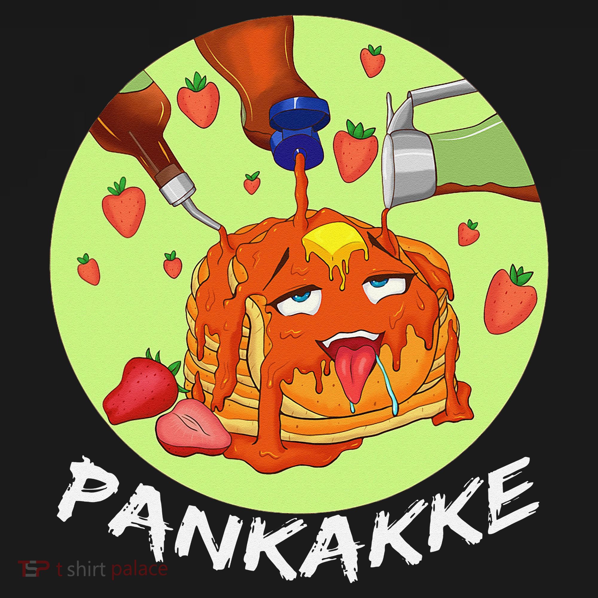This pancake REALLY loves syrup! Funny anime food pun Women's Hoodie
