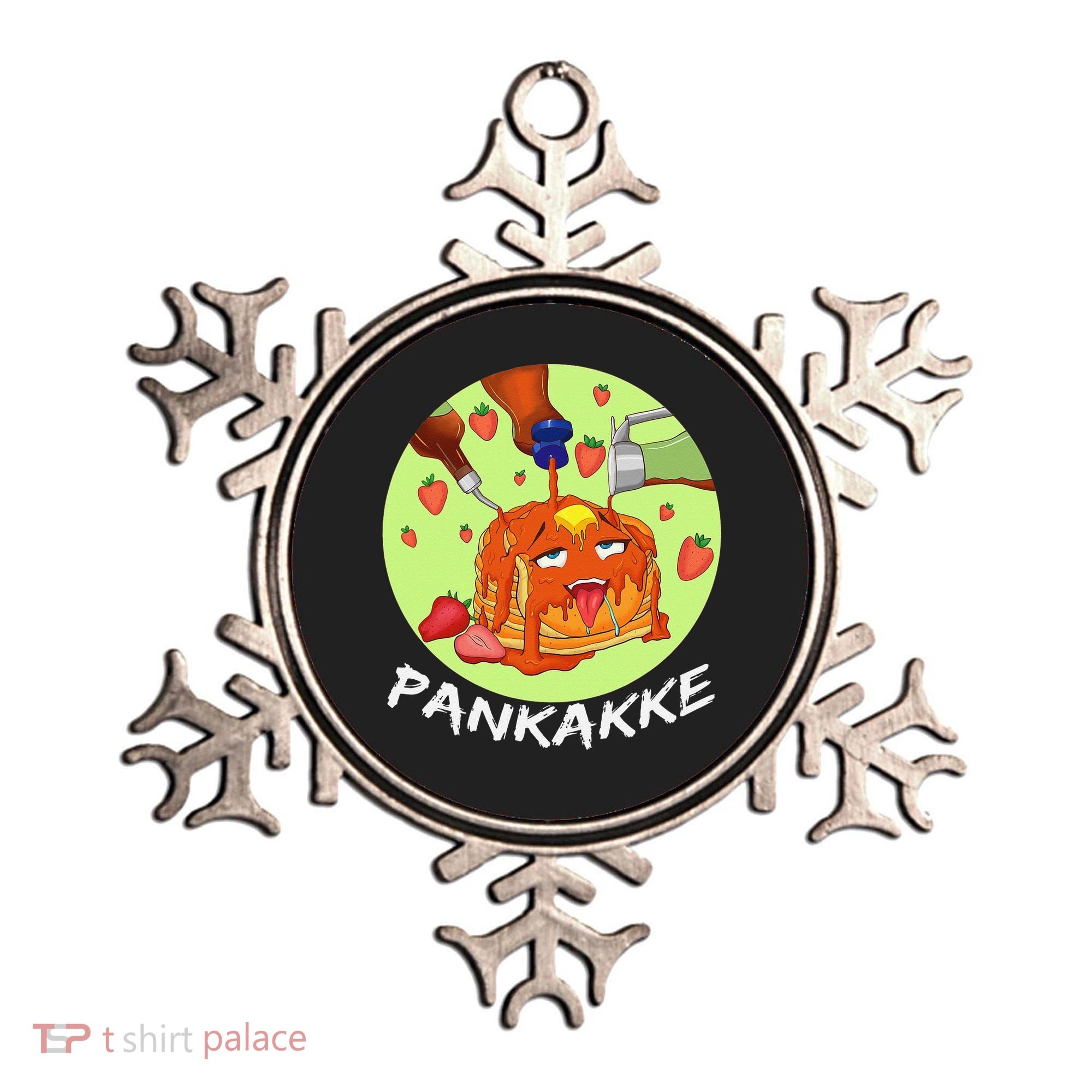 This pancake REALLY loves syrup! Funny anime food pun Ornament