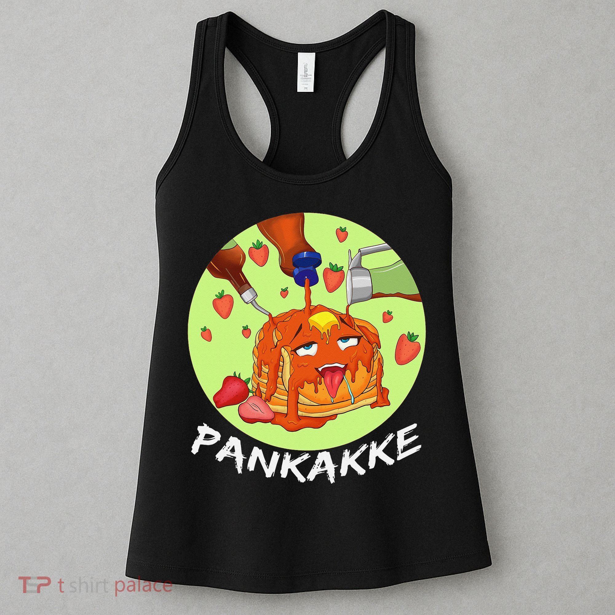 This pancake REALLY loves syrup! Funny anime food pun Women's Tank Top