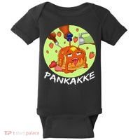 This pancake REALLY loves syrup! Funny anime food pun Baby Bodysuit thumb 0