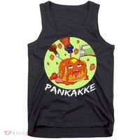 This pancake REALLY loves syrup! Funny anime food pun Tank Top thumb 0