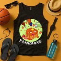 This pancake REALLY loves syrup! Funny anime food pun Tank Top thumb 4