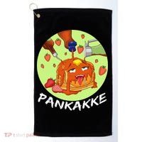 This pancake REALLY loves syrup! Funny anime food pun Golf Towel thumb 0