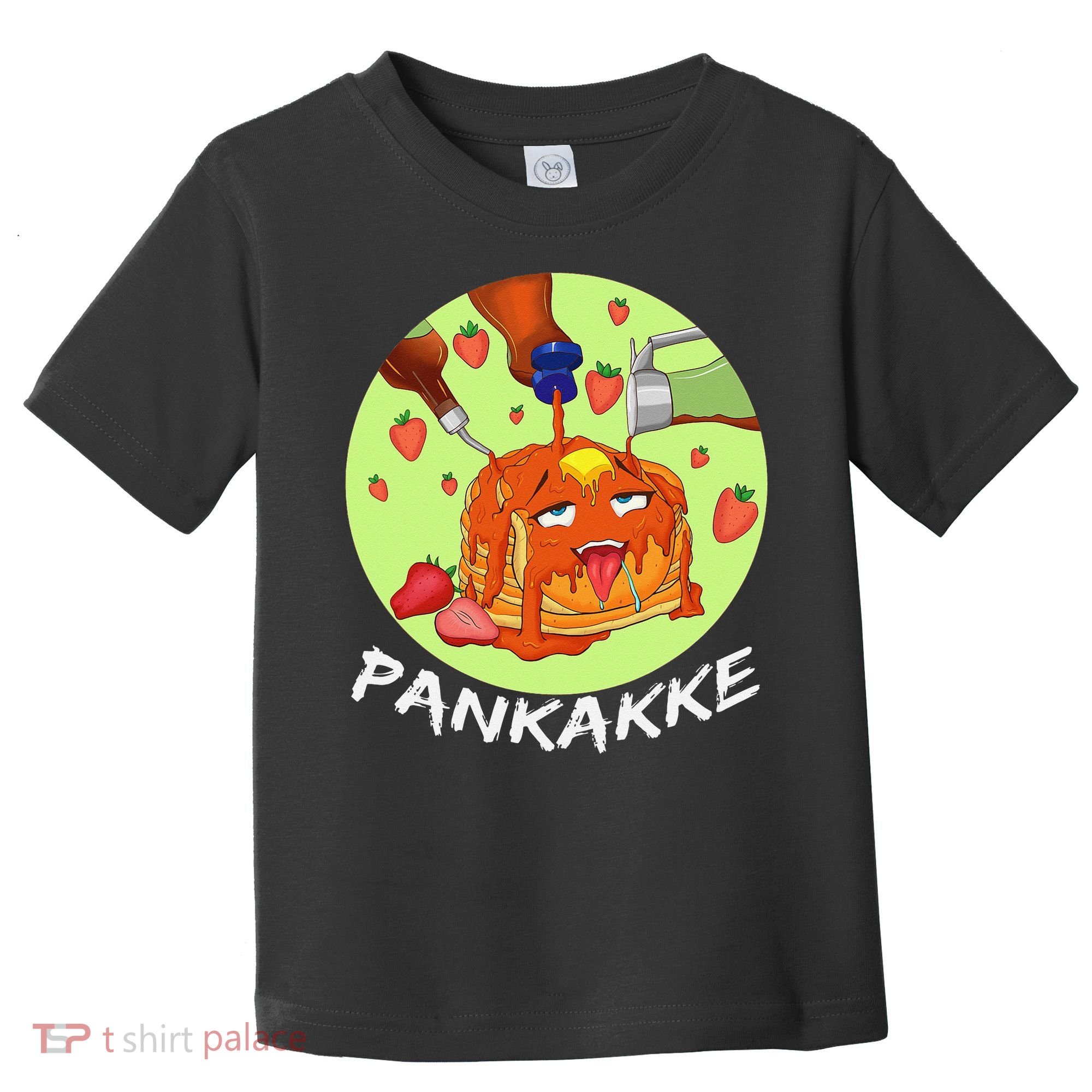 This pancake REALLY loves syrup! Funny anime food pun Toddler T-Shirt