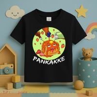This pancake REALLY loves syrup! Funny anime food pun Toddler T-Shirt thumb 3