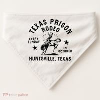 Texas Prison Rodeo Sunday In October Huntsville Texas USA-Made Doggie Bandana thumb 0