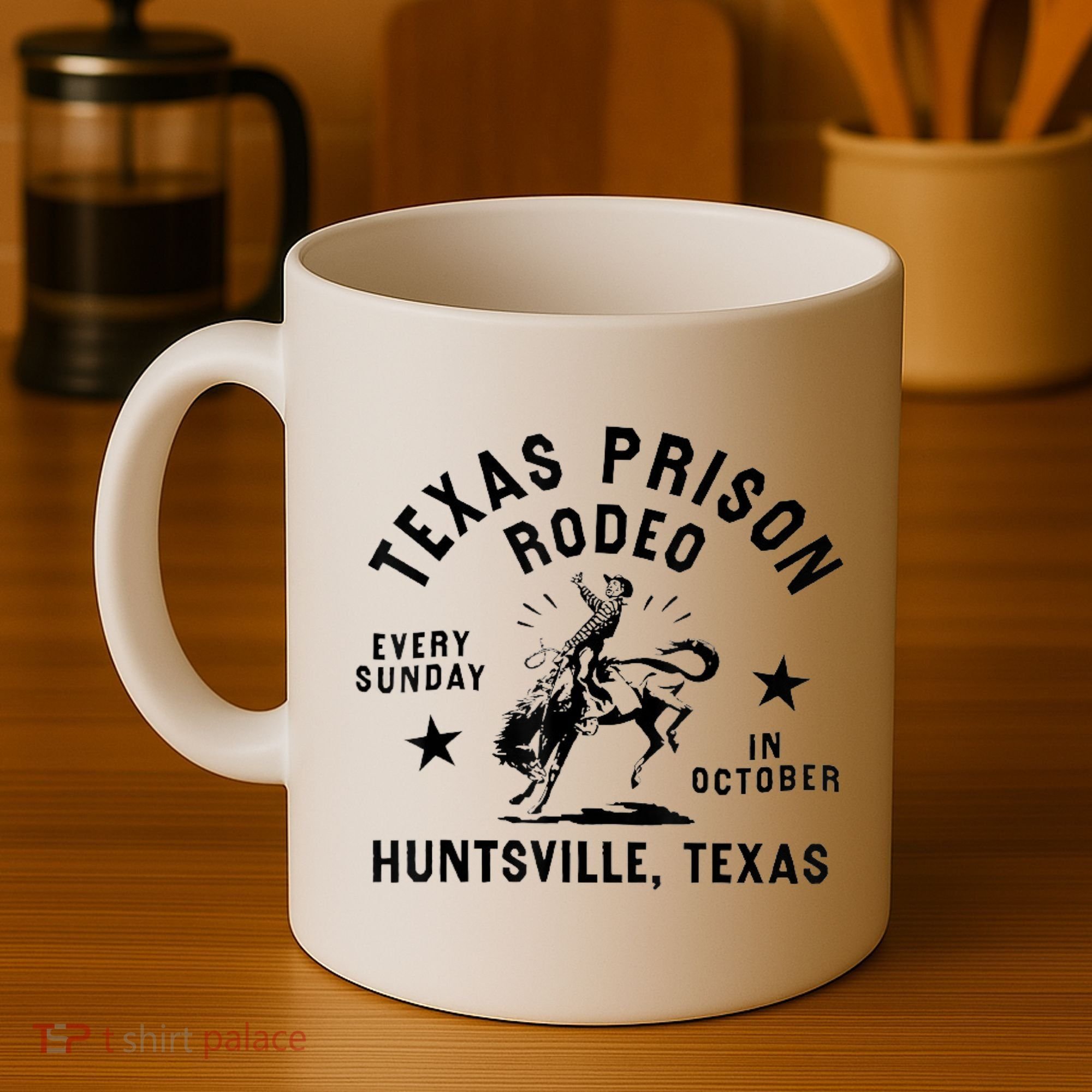Texas Prison Rodeo Sunday In October Huntsville Texas Coffee Mug