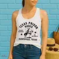 Texas Prison Rodeo Sunday In October Huntsville Texas Women's Tank Top thumb 2