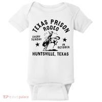 Texas Prison Rodeo Sunday In October Huntsville Texas Baby Bodysuit thumb 0