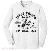 Texas Prison Rodeo Sunday In October Huntsville Texas Kids Long Sleeve Shirt thumb 0