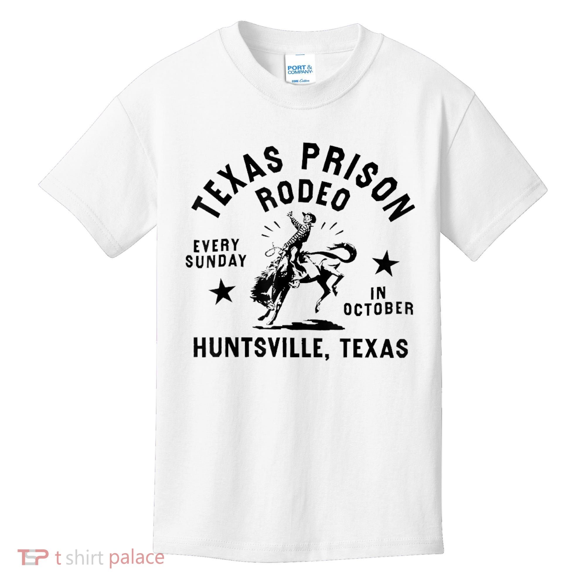 Texas Prison Rodeo Sunday In October Huntsville Texas Kids T-Shirt