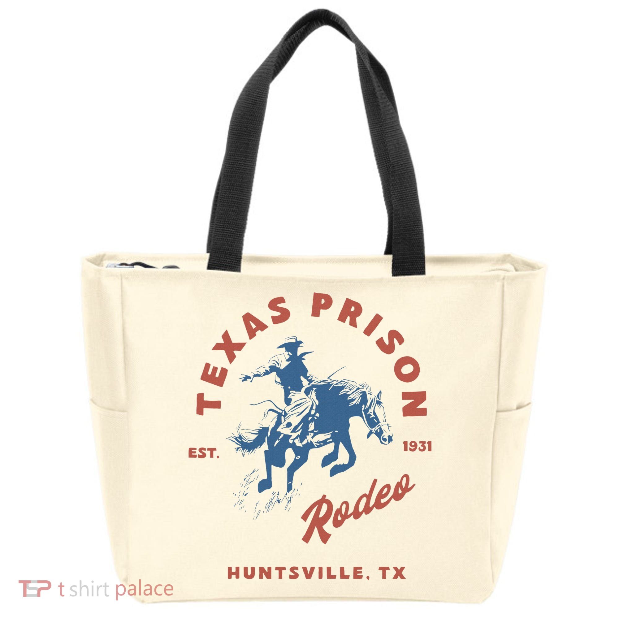 Texas Prison Rodeo Cowboy Western Tote Bag