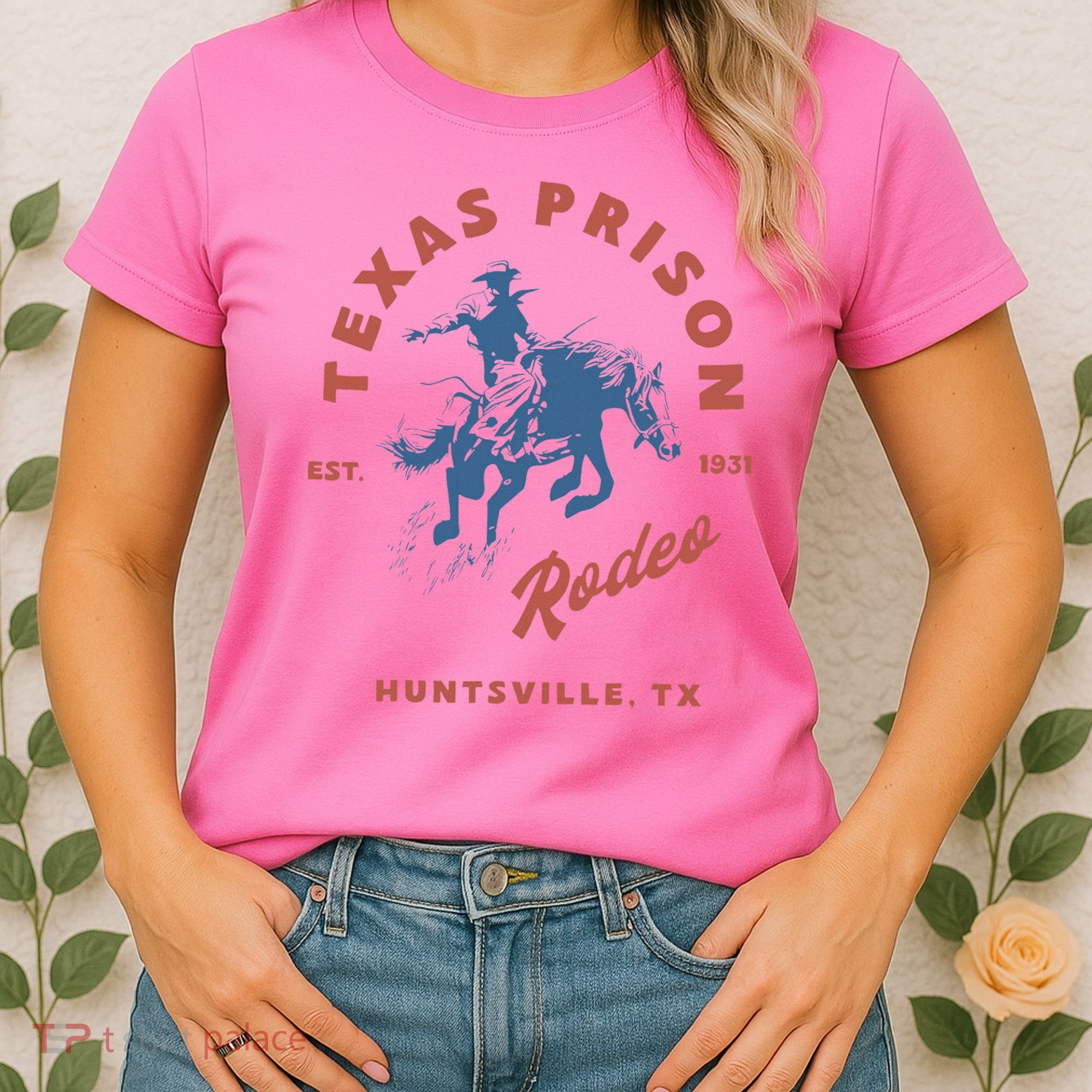 Texas Prison Rodeo Cowboy Western Women's T-Shirt