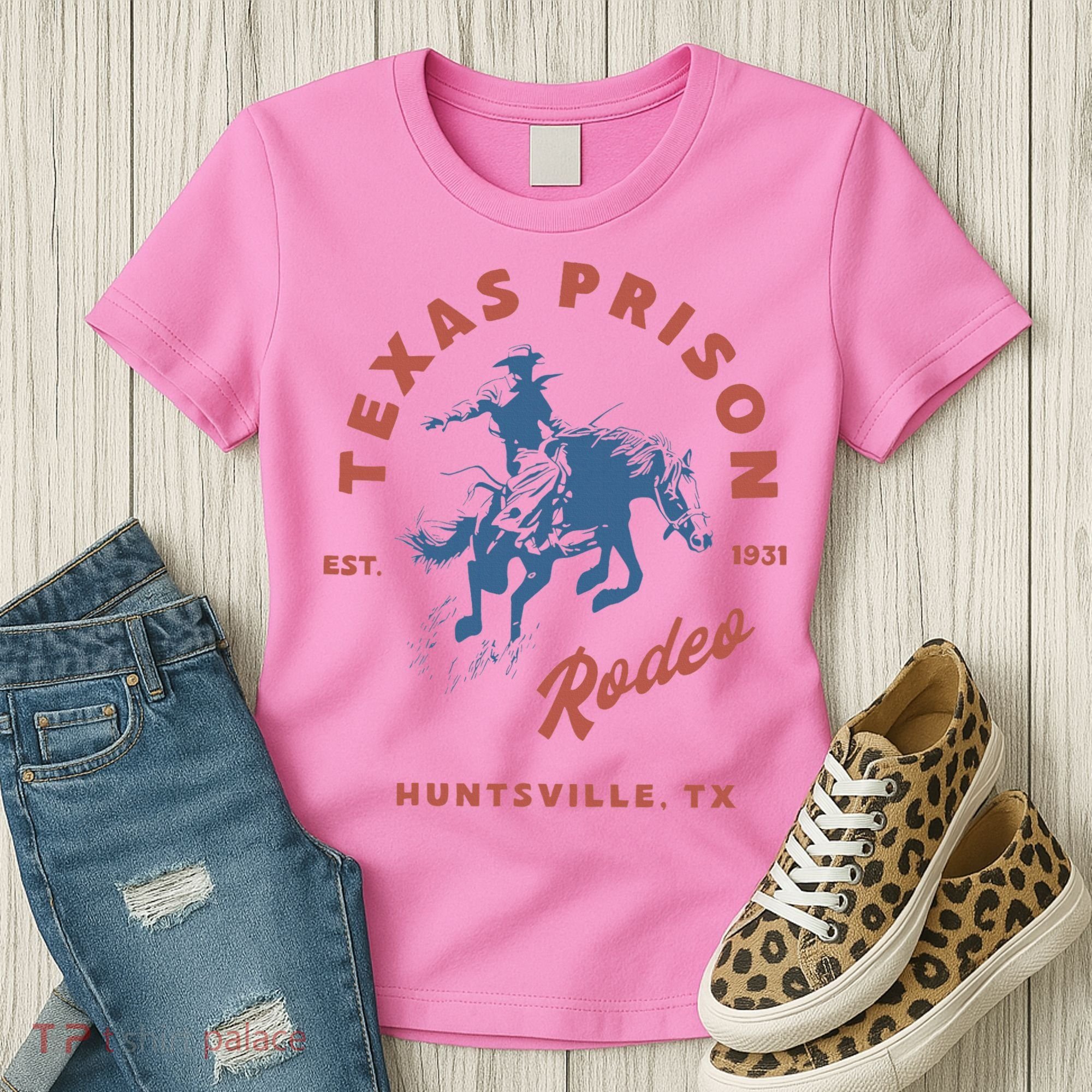 Texas Prison Rodeo Cowboy Western Women's T-Shirt