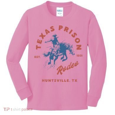 Texas Prison Rodeo Cowboy Western Kids Long Sleeve Shirt