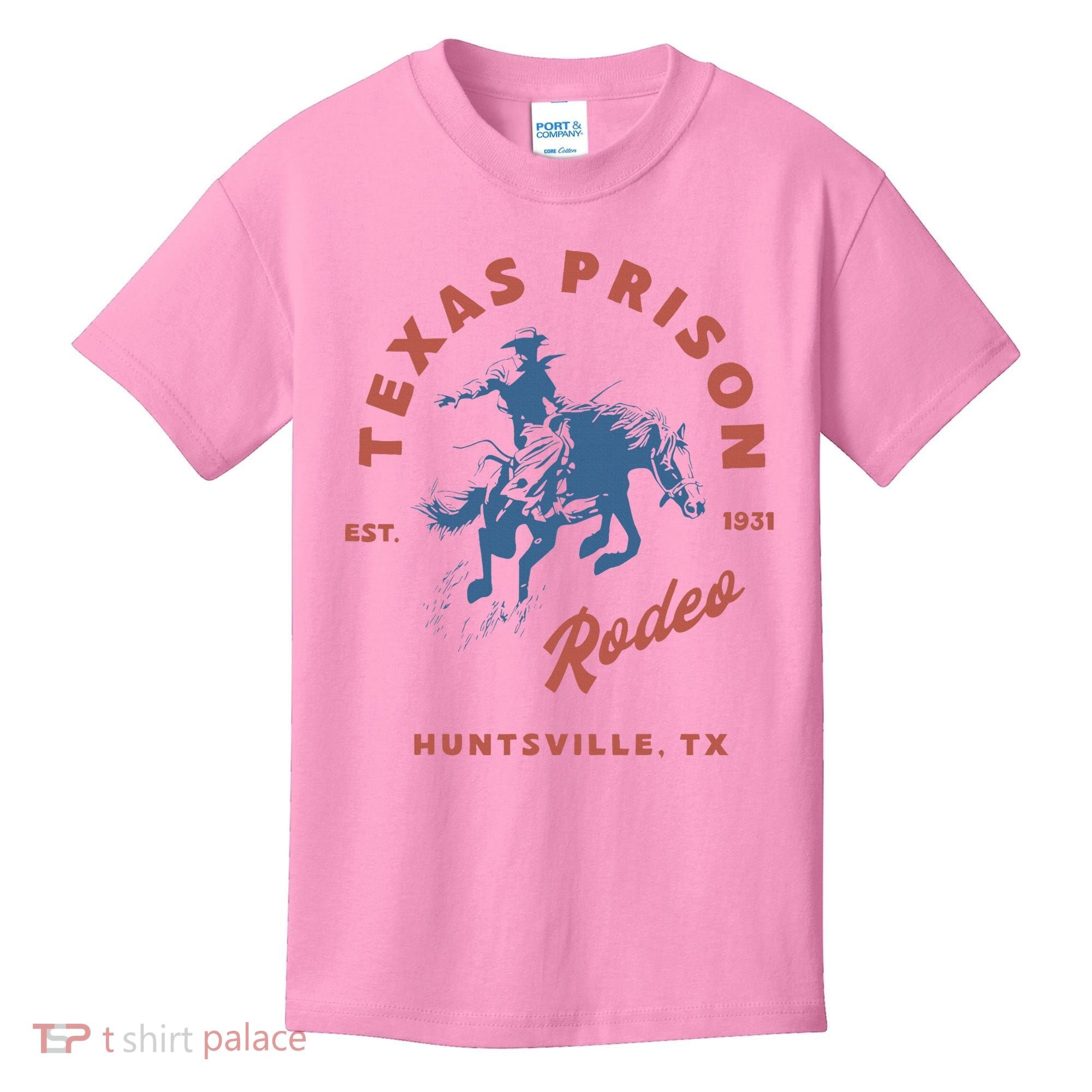 Texas Prison Rodeo Cowboy Western Kids T-Shirt