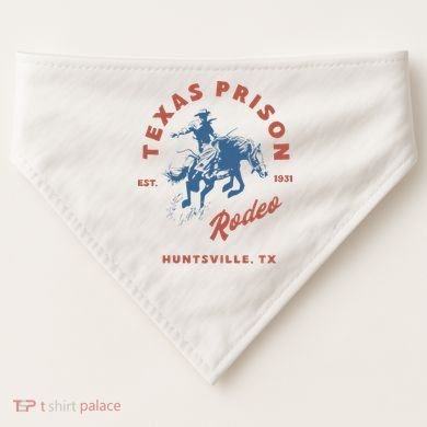 Texas Prison Rodeo Cowboy Western USA-Made Doggie Bandana