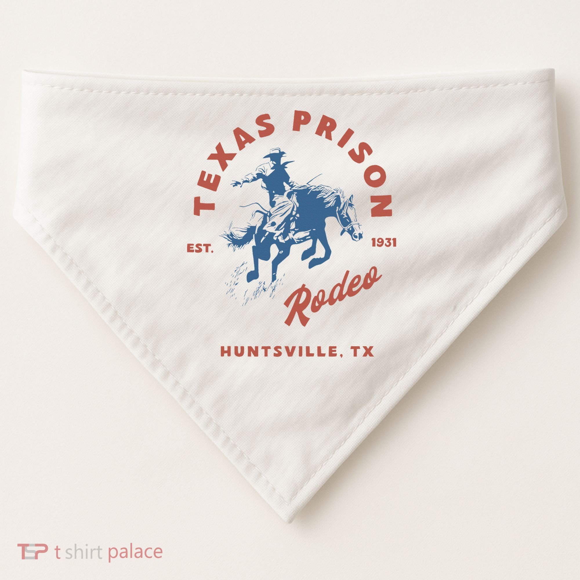 Texas Prison Rodeo Cowboy Western USA-Made Doggie Bandana