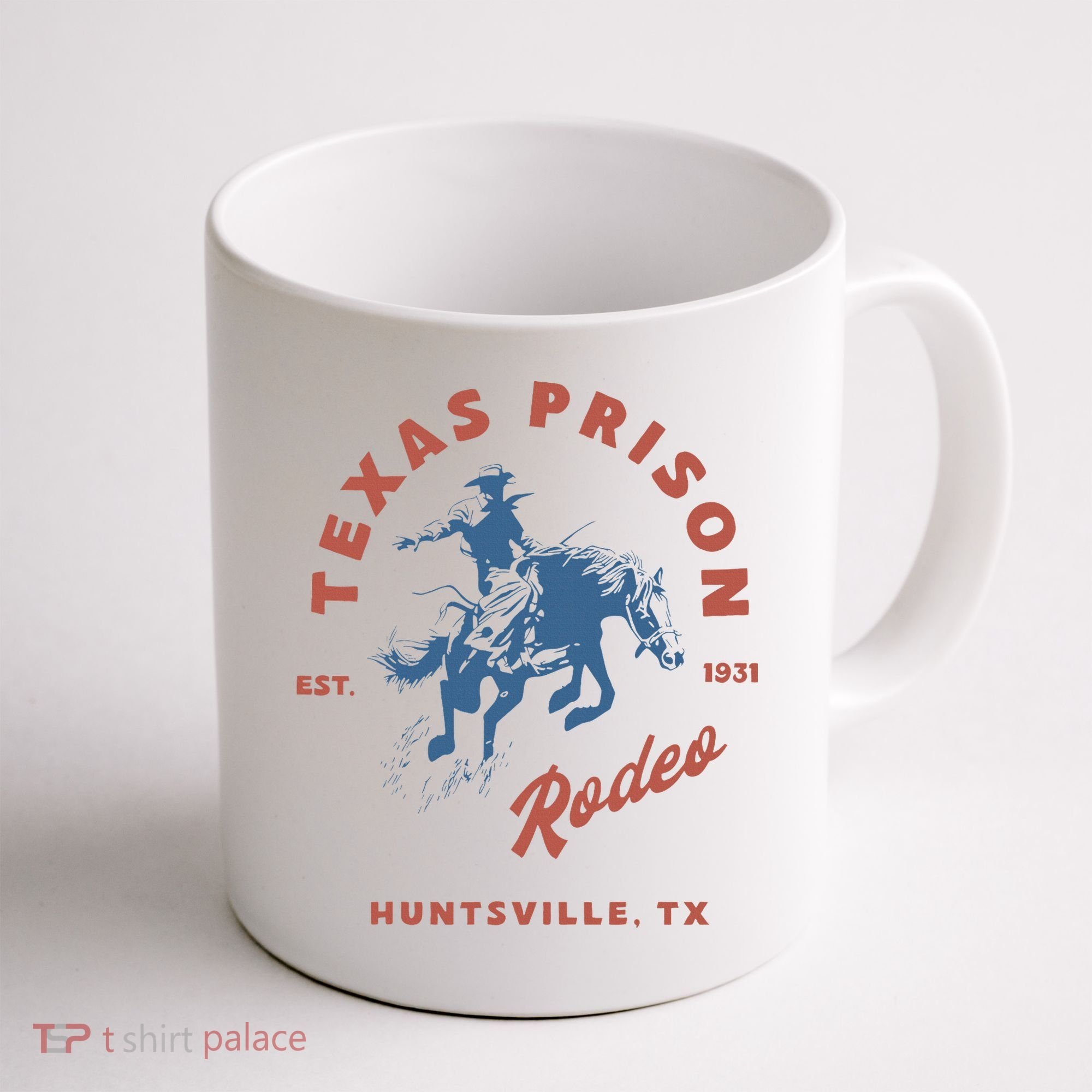 Texas Prison Rodeo Cowboy Western Coffee Mug