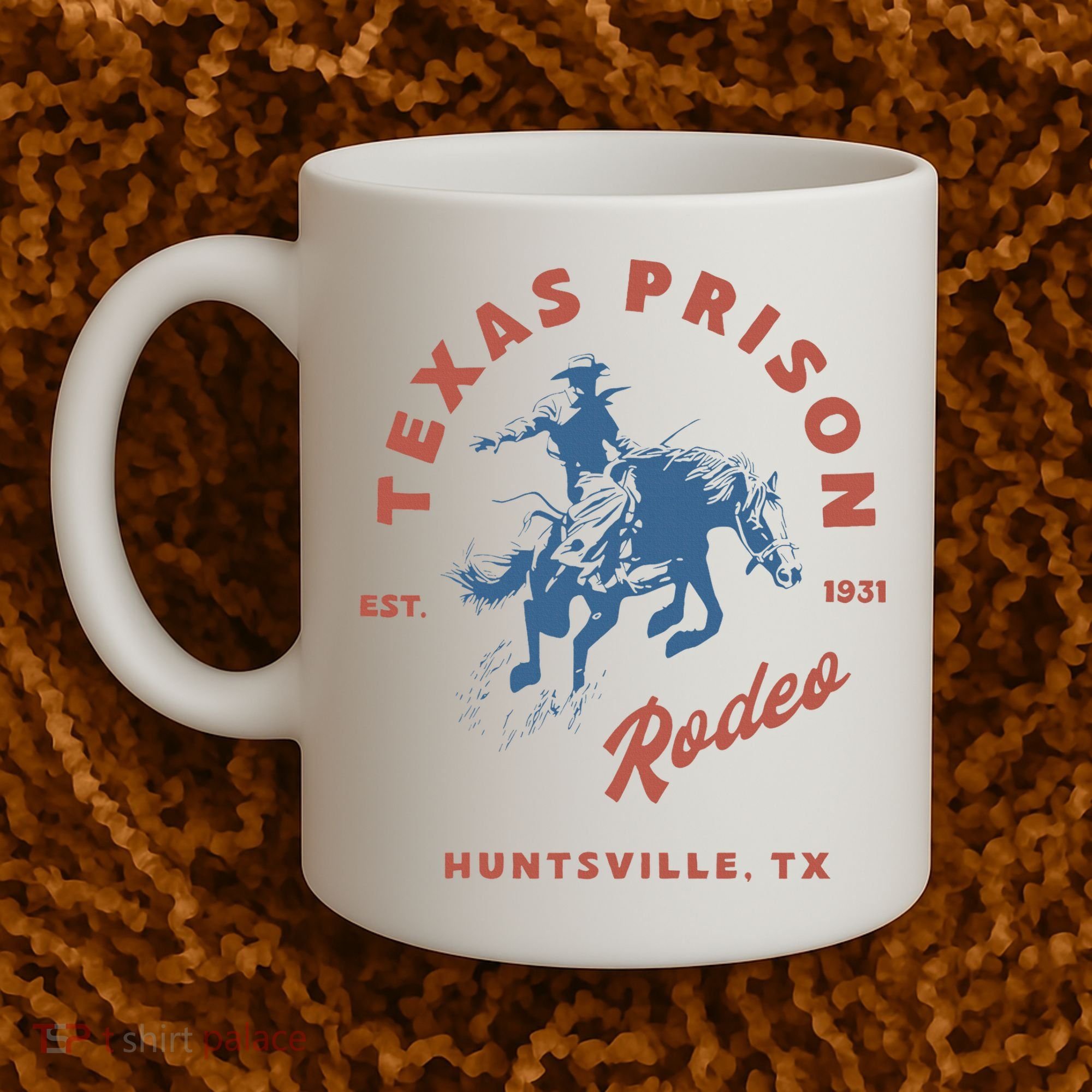 Texas Prison Rodeo Cowboy Western Coffee Mug