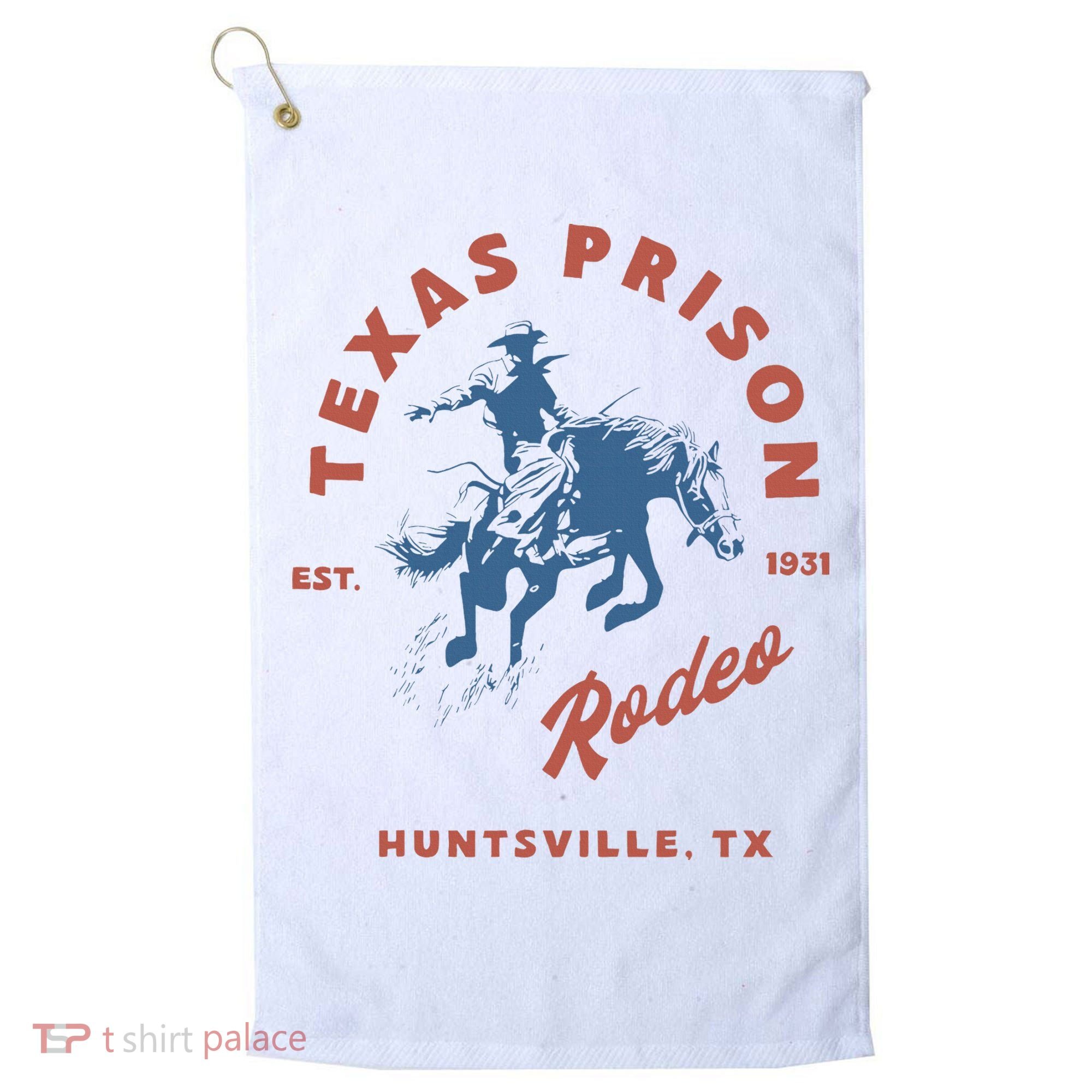 Texas Prison Rodeo Cowboy Western Golf Towel