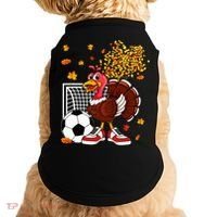 Turkey Playing Soccer Thanksgiving Player Coach Fall Lover Doggie Tank thumb 0