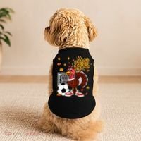 Turkey Playing Soccer Thanksgiving Player Coach Fall Lover Doggie Tank thumb 2