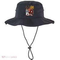 Turkey Playing Soccer Thanksgiving Player Coach Fall Lover Bucket Hat thumb 0