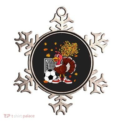 Turkey Playing Soccer Thanksgiving Player Coach Fall Lover Ornament