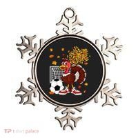 Turkey Playing Soccer Thanksgiving Player Coach Fall Lover Ornament thumb 0