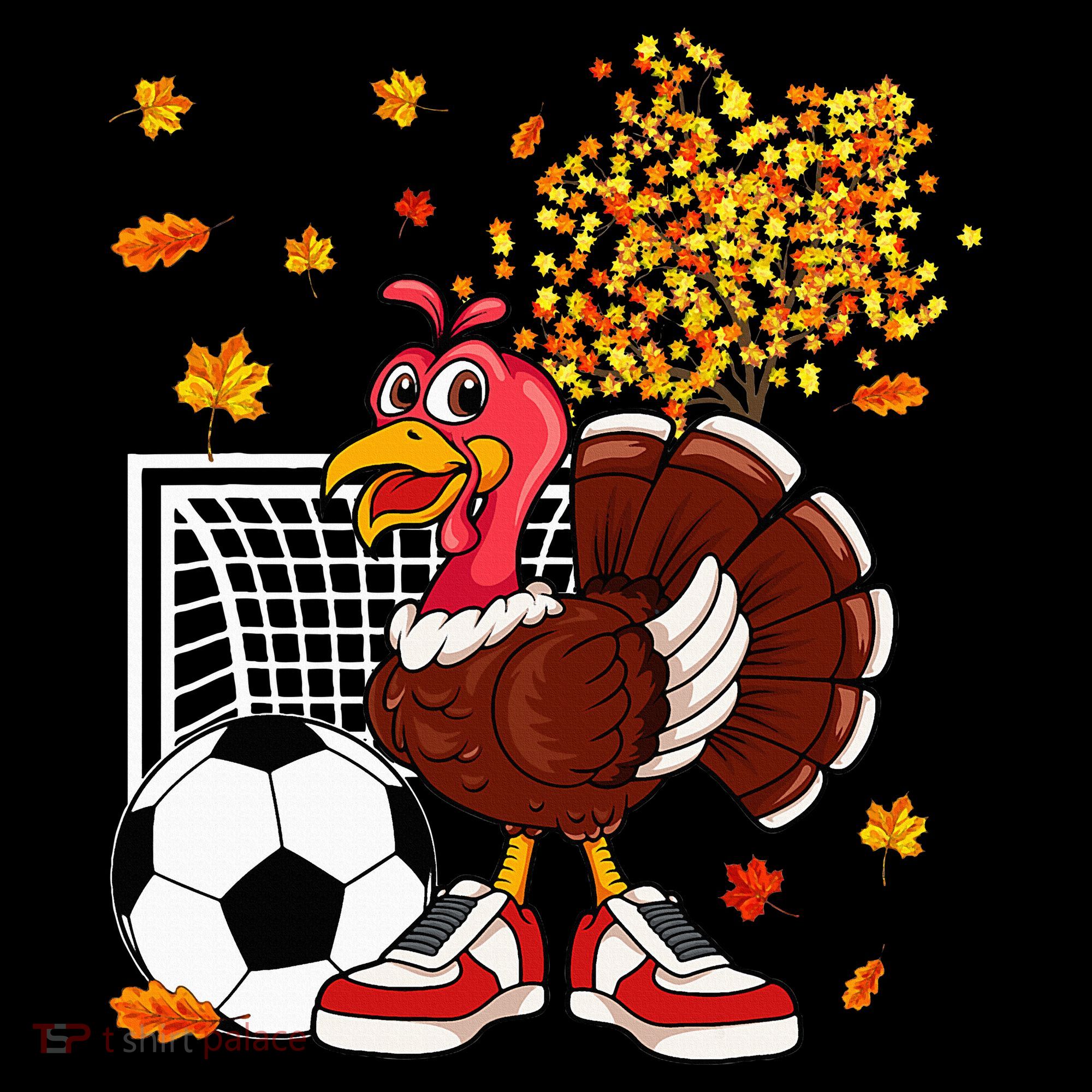 Turkey Playing Soccer Thanksgiving Player Coach Fall Lover Ornament