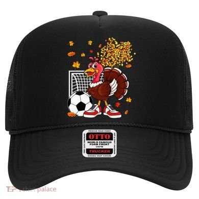 Turkey Playing Soccer Thanksgiving Player Coach Fall Lover Hat