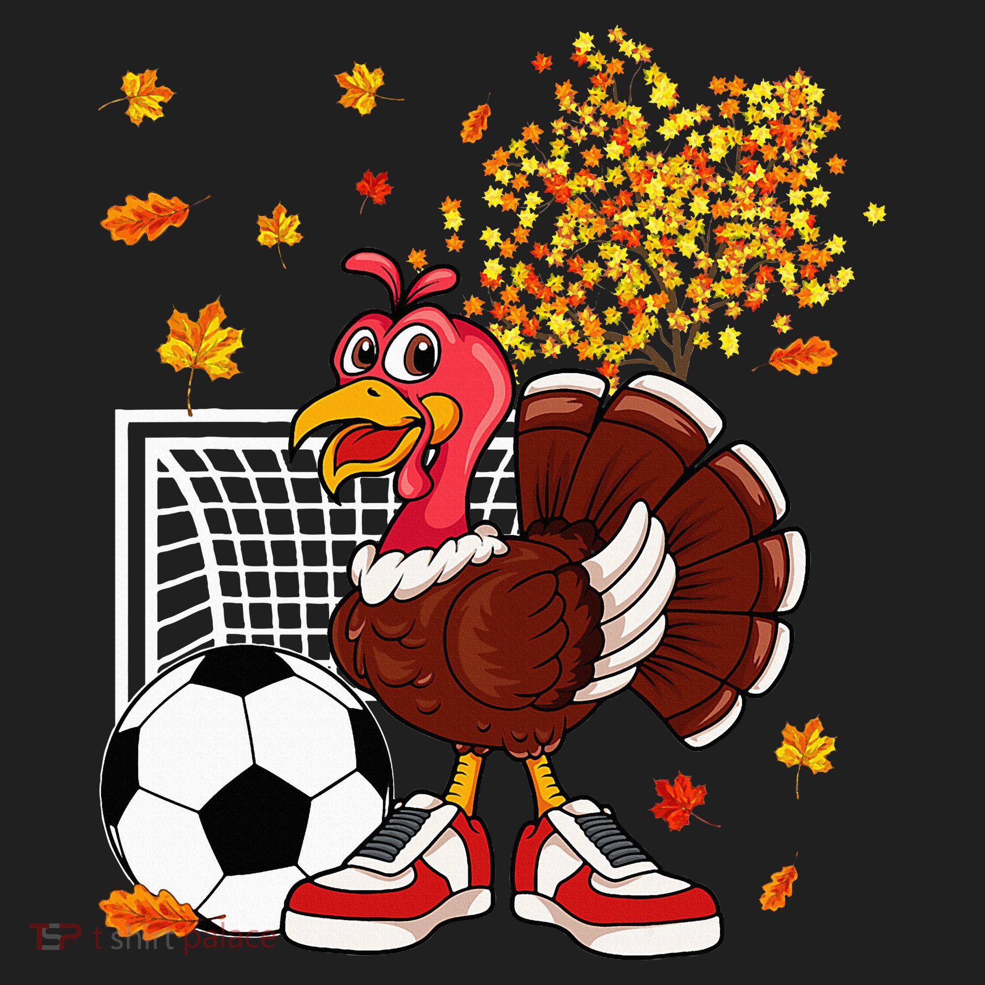 Turkey Playing Soccer Thanksgiving Player Coach Fall Lover Hat