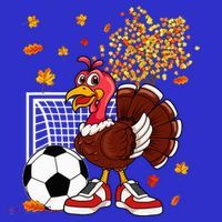 Turkey Playing Soccer Thanksgiving Player Coach Fall Lover Long Sleeve Shirt thumb 2