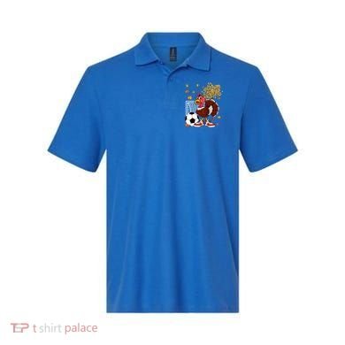 Turkey Playing Soccer Thanksgiving Player Coach Fall Lover Polo