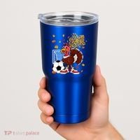 Turkey Playing Soccer Thanksgiving Player Coach Fall Lover Tumbler thumb 2