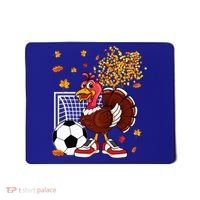 Turkey Playing Soccer Thanksgiving Player Coach Fall Lover Mousepad thumb 0