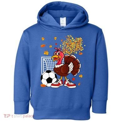 Turkey Playing Soccer Thanksgiving Player Coach Fall Lover Toddler Hoodie