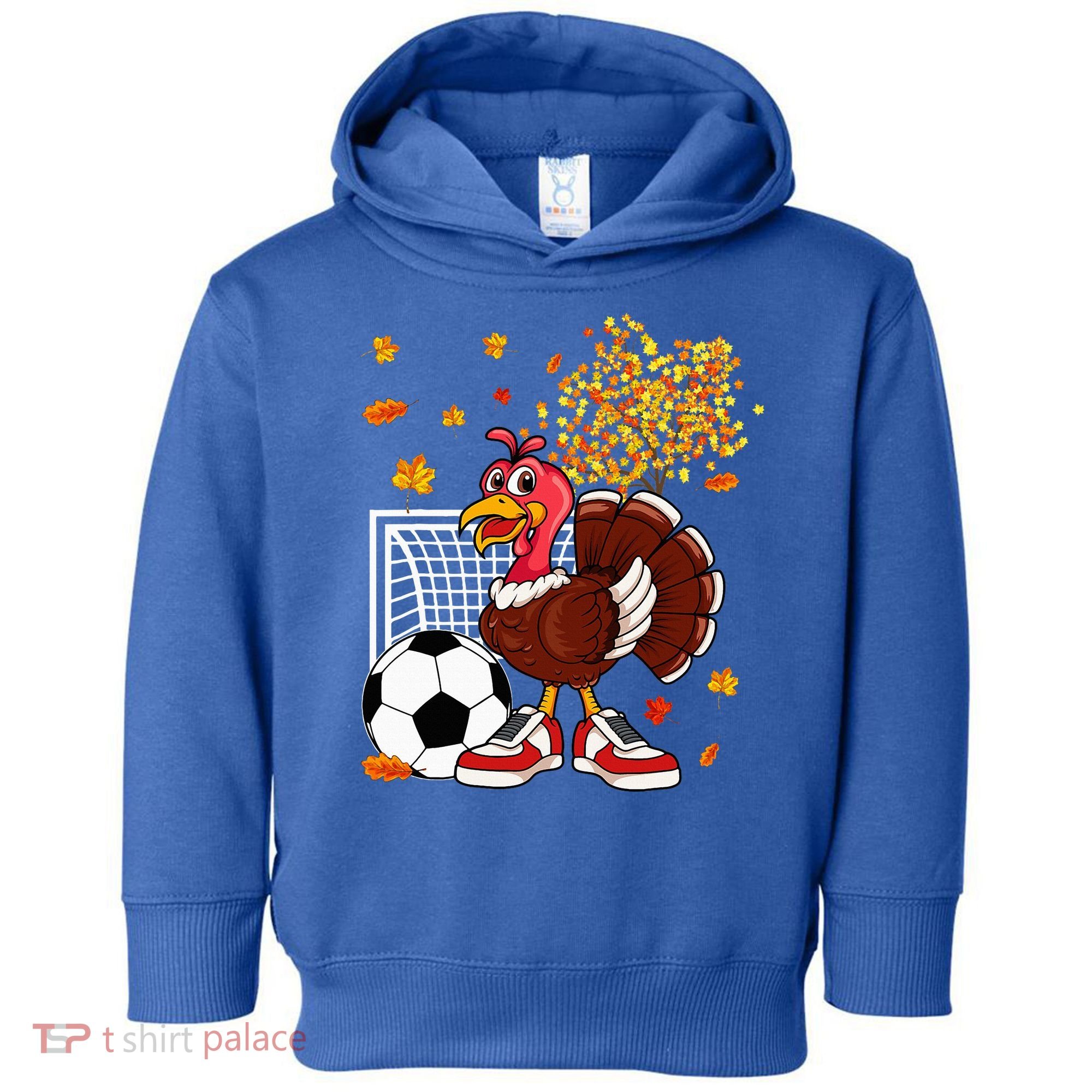 Turkey Playing Soccer Thanksgiving Player Coach Fall Lover Toddler Hoodie