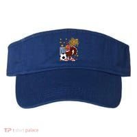 Turkey Playing Soccer Thanksgiving Player Coach Fall Lover Visor thumb 0